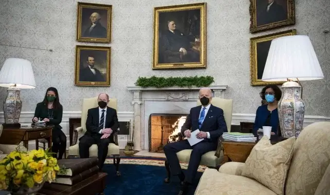 Başkan Joe Biden, Almanya Başbakanı Olaf Scholz ile Beyaz Saray’da görüştü!
