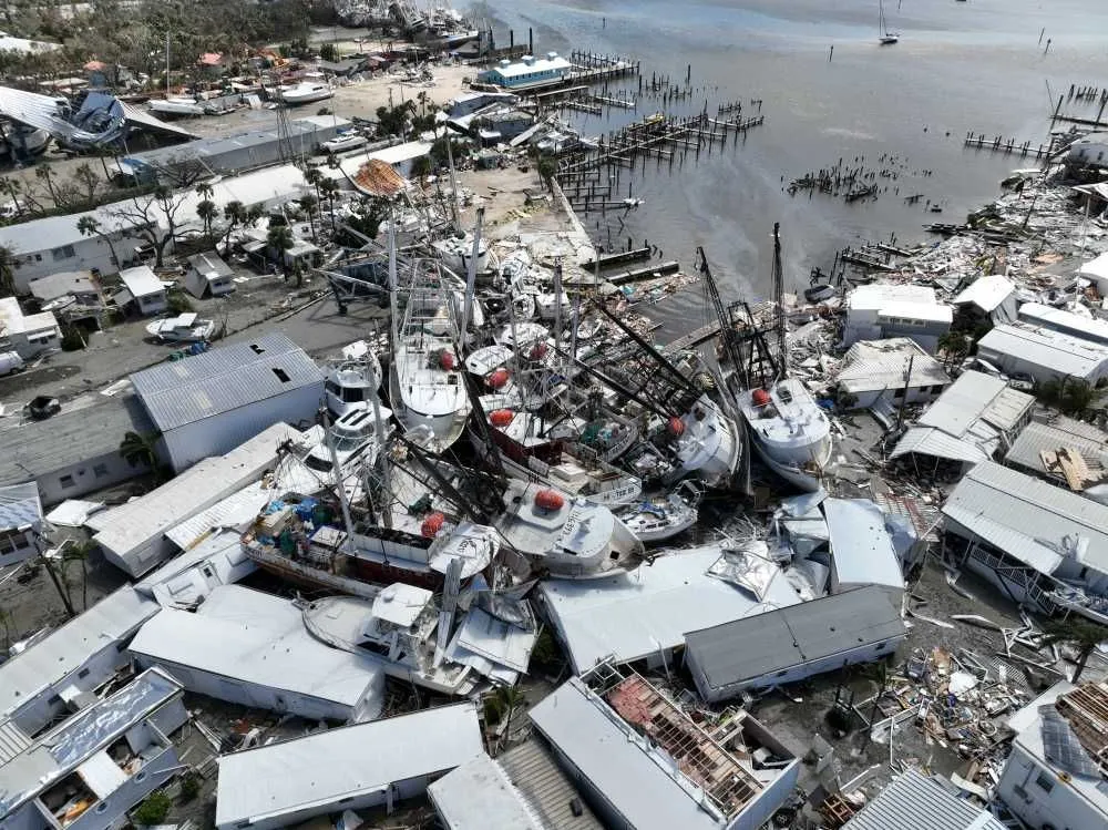 ABD'de Ian Kasırgası Gemileri Dahi Karaya Savurdu